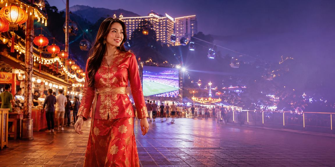 Suasana pertaruhan bola sepak di kawasan Genting Highlands Malaysia